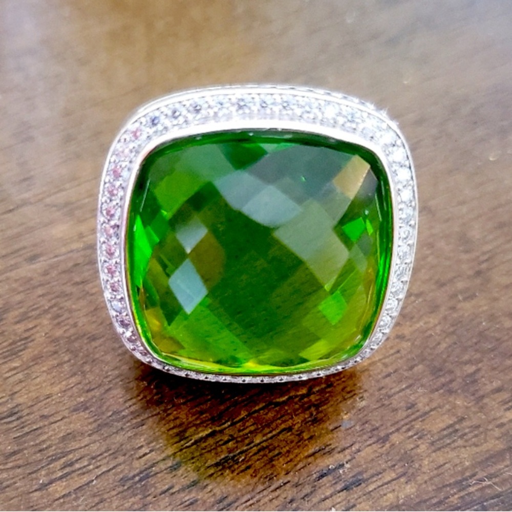 David Yurman Beautiful Prasiolite Green Stone.. the prosperity stone, 20 mm